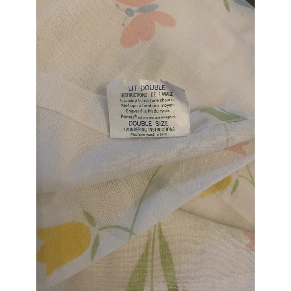 Vintage Floral Full Size Flat Sheet & 2 pillow cases-Dan River